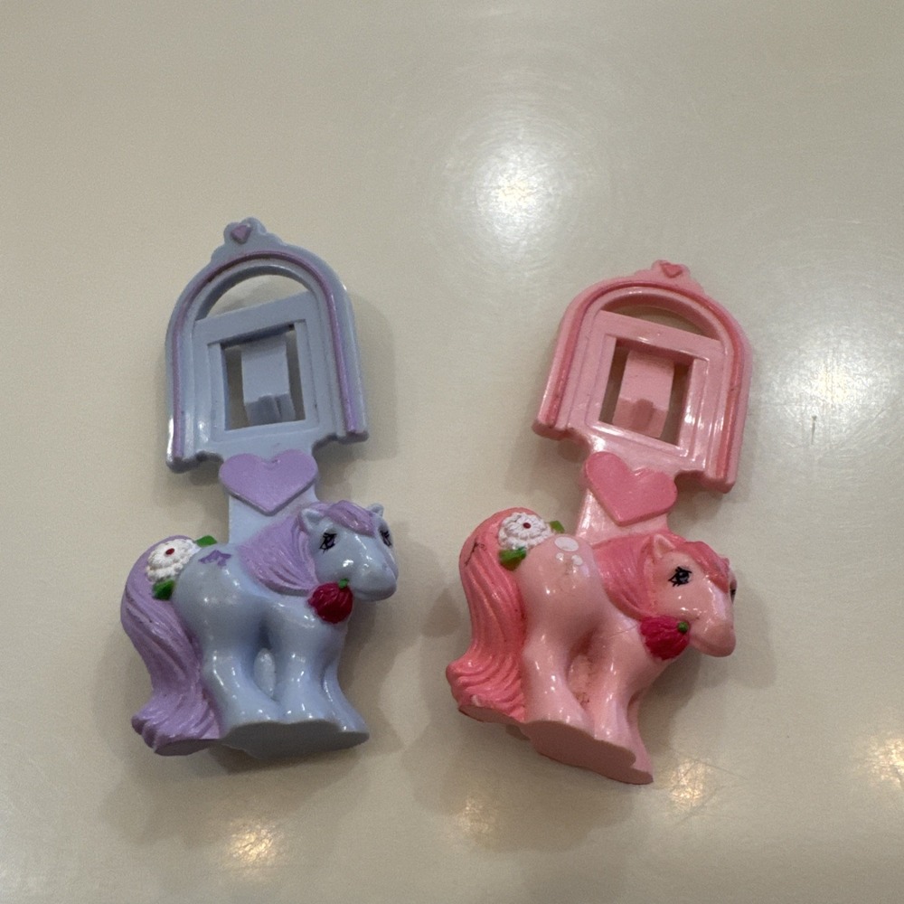 My Little Pony Bookmark Pocket Clip  Hasbro Vintage 1984 McDonalds Lot Of 2